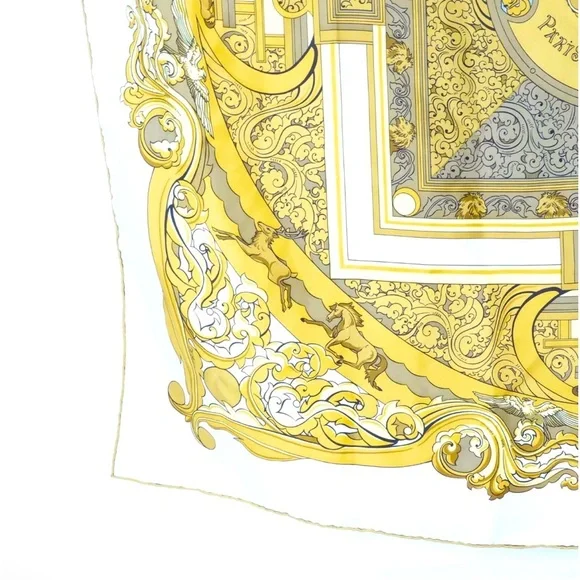 EUC$585 HERMES Gold SCARF - Picture 13 of 16